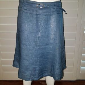 Linen A-line skirt